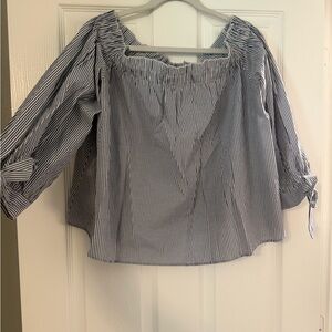 American Eagle Outfitters Blue Striped Blouse